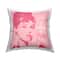 Stupell Industries Pink Audrey Hepburn Pop Style Actress Throw Pillow, 18" x 18"